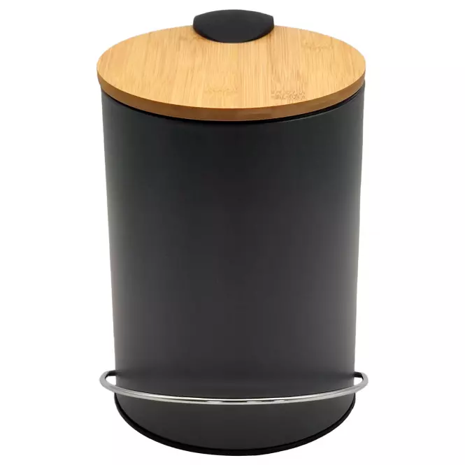 Kosár pedállal és bambuszfedéllel 12 L FTC2345B-12L,2