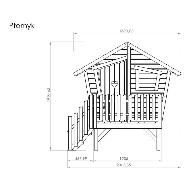 Faház gyerekeknek Płomyk 2x2 m