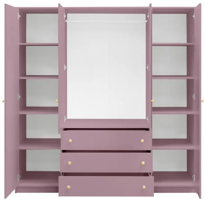 Szekrény Siena 2 D4 szilva / tükör,3