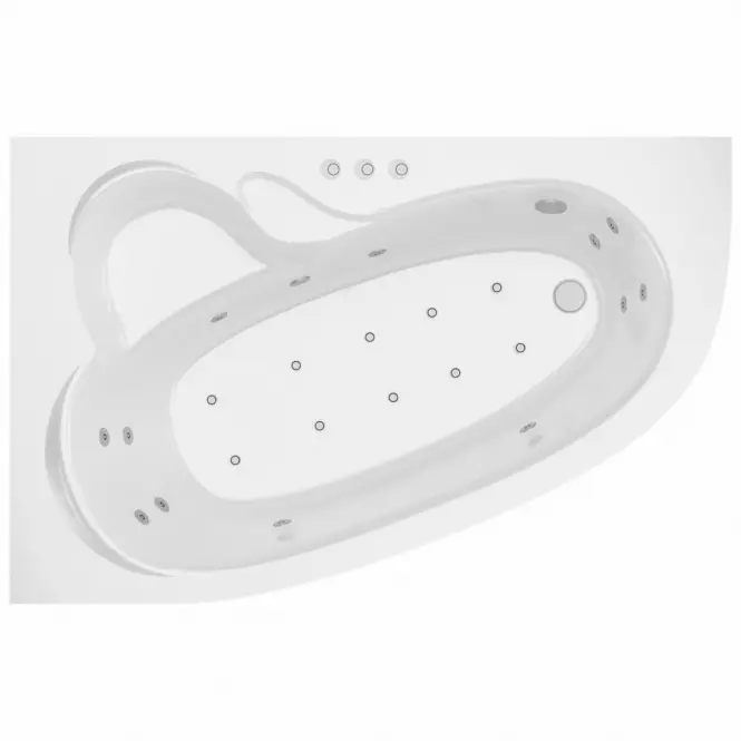 Hidromasszázs kád Madura 170/110 L 12DW+10DP pneumatikus vezérlés