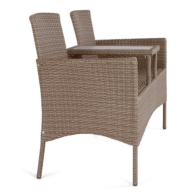 Technorattan pad két személyre Hugo Natural,3