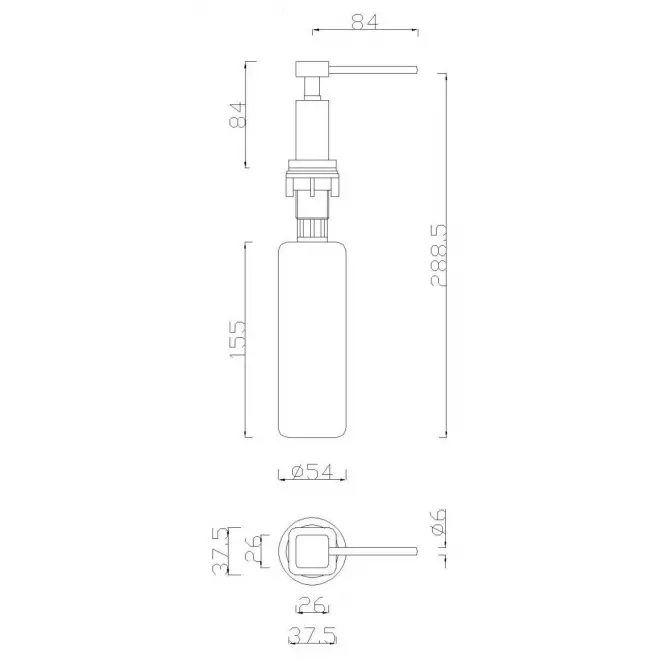 Adagoló fekete „ Cubic” IM-F104-Q5