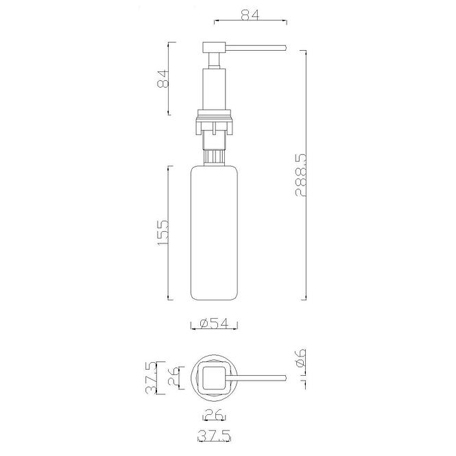 Adagoló fekete „ Cubic” IM-F104-Q5