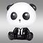 Lámpa PANDA 6948 BLACK-WHITE 2.5W LB1