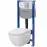 Wc készlet Caspia B981 gomb króm mechanikus