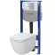 Wc készlet Caspia B981 gomb króm mechanikus