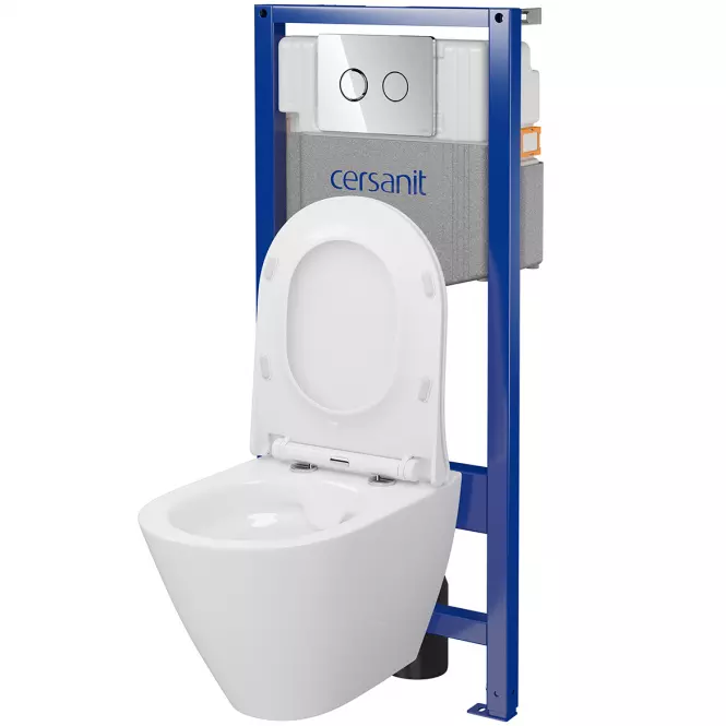 Wc készlet City Oval B988 gomb króm kör pneumatikus,2