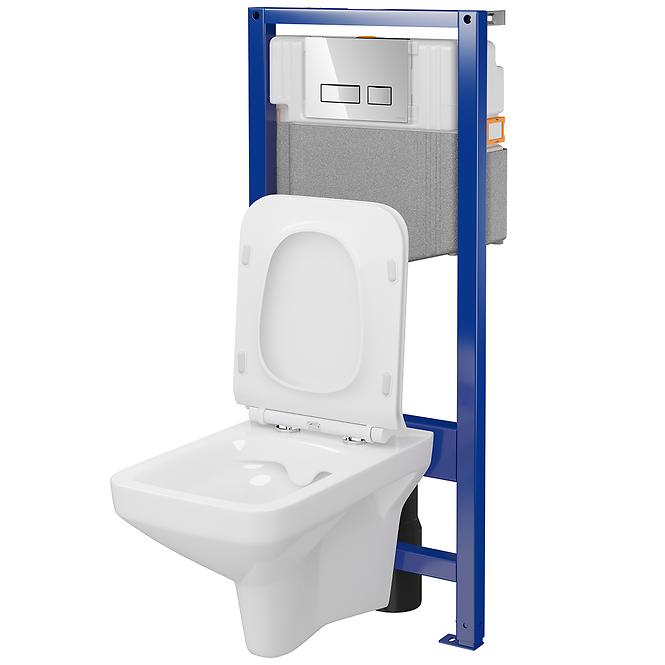 Wc készlet Como B998 gomb króm