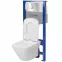 Wc készlet Larga SQ B954 gomb króm négyzet,2