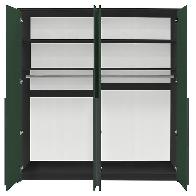 Szekrény Genua 210 zöld/fekete,3