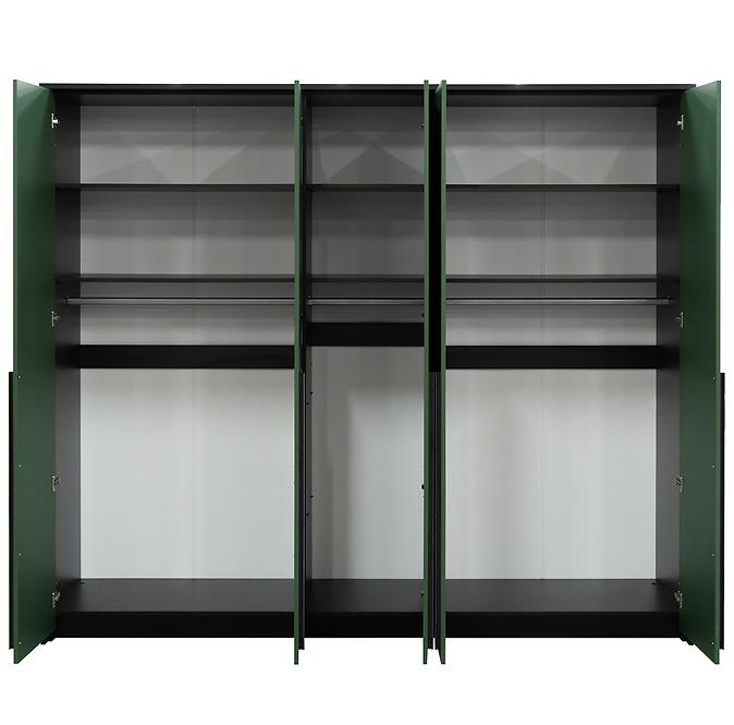 Szekrény Genua 255 zöld/fekete,3