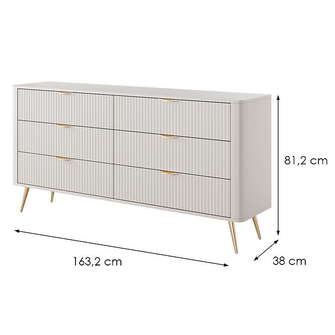 Komód Lante B 163 6S beige,2