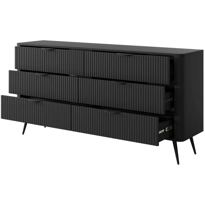 Komód Lante B 163 6S black,3