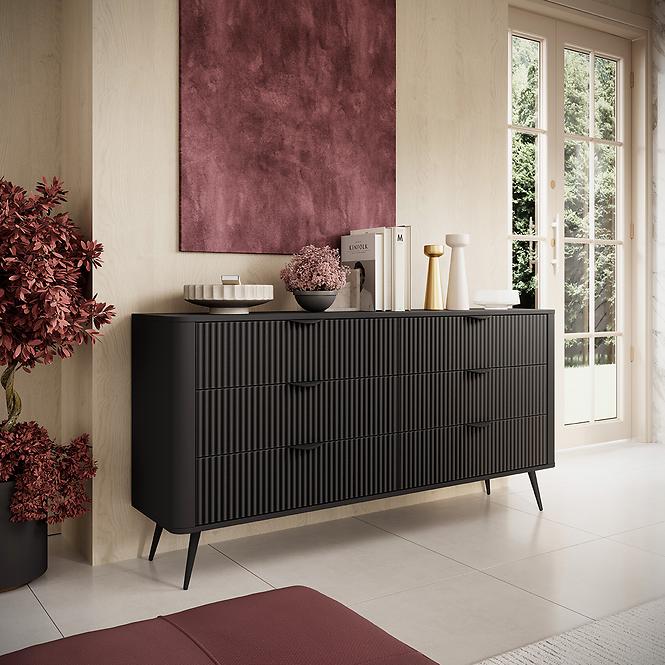 Komód Lante B 163 6S black,6