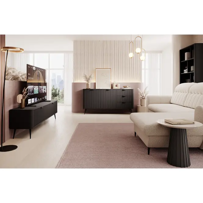 Komód Lante B 163 6S black,7