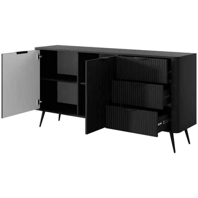 Komód Lante 163 2D3S black,3