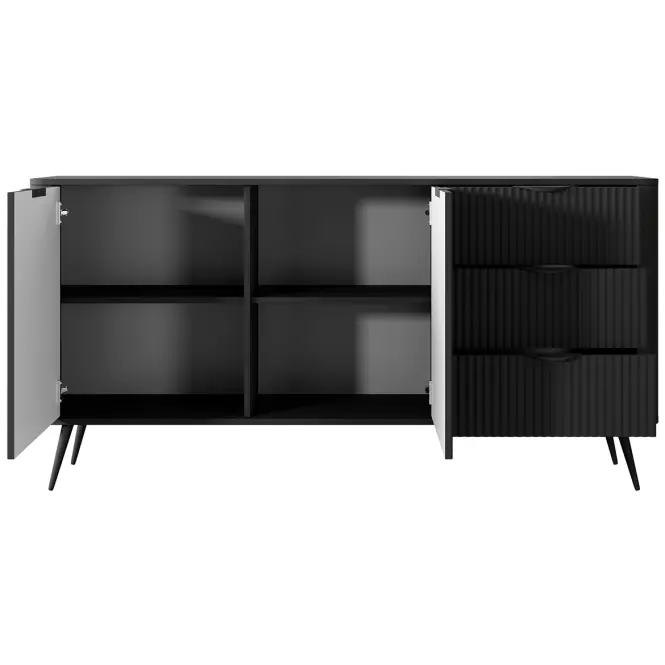 Komód Lante 163 2D3S black,5