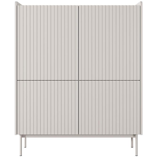 Komód Level A magas 103 4D beige/dub scandi