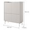 Komód Level A magas 103 4D beige/dub scandi,2