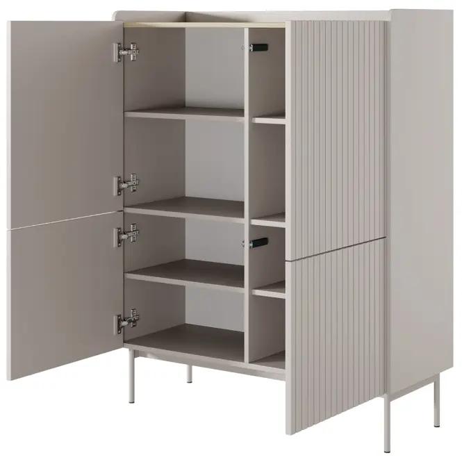 Komód Level A magas 103 4D beige/dub scandi,3