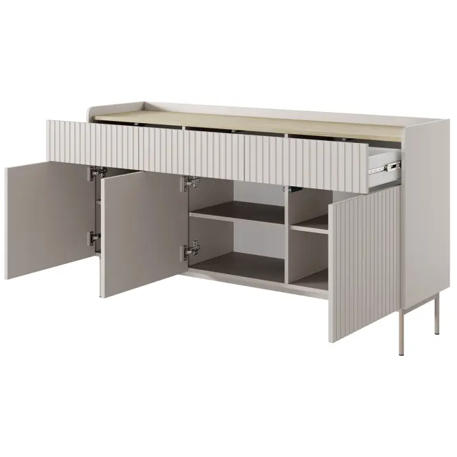 Komód Level B 153 3D3S beige/dub scandi,3