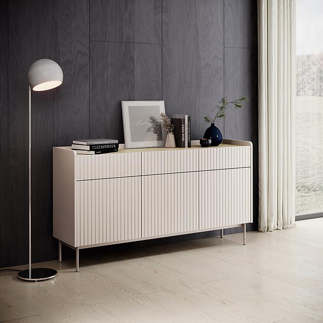 Komód Level B 153 3D3S beige/dub scandi