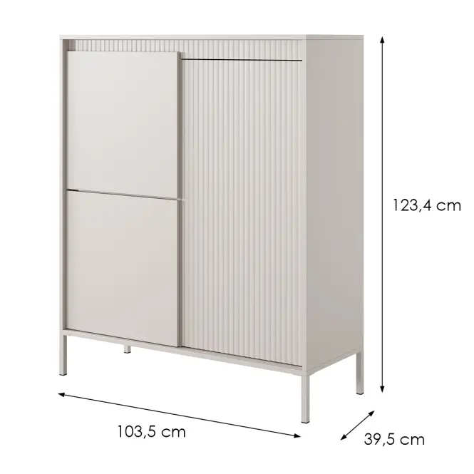 Komód Senso A magas 3D beige,2
