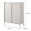 Komód Senso A magas 3D beige,2