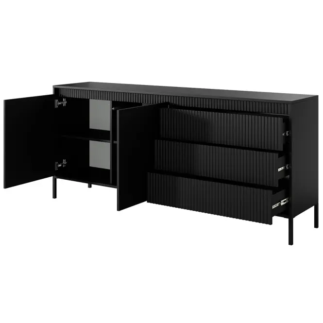 Komód Senso C 187 2D3S black,3