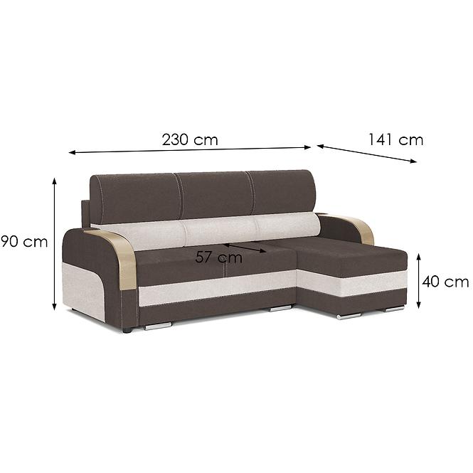 Sarokgarnitúra szett Komo Element 5 + Element 17 ,5
