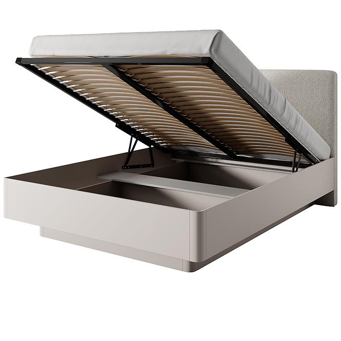 Ágy Lante I 160 kárpitozott fejtámlával beige,3