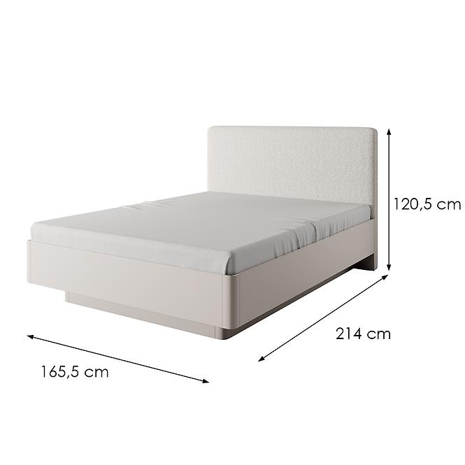 Ágy Lante I 160 kárpitozott fejtámlával beige
