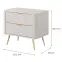Éjjeliszekrény Lante G 2s -1 dp Beige,2