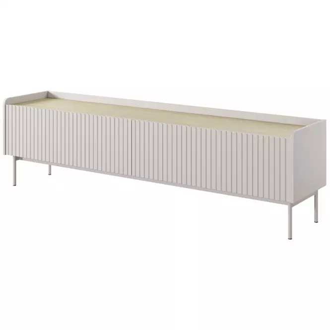 Szekrény RTV Level RTV E 181 2d Beige/tölgy Scandi