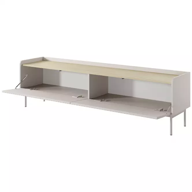 Szekrény RTV Level RTV E 181 2d Beige/tölgy Scandi