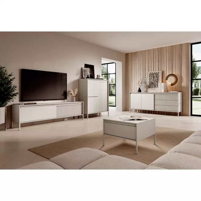 Szekrény RTV Senso RTV E 187 2d Beige,7
