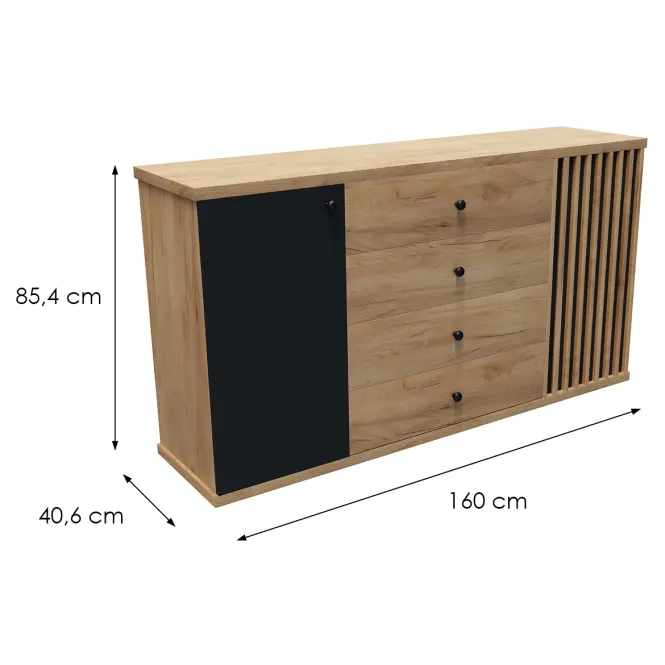 Komód Forza 160 Craft aranysárga,2