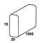 Profil lapos pvc fehér fényes 10x20x1000,2