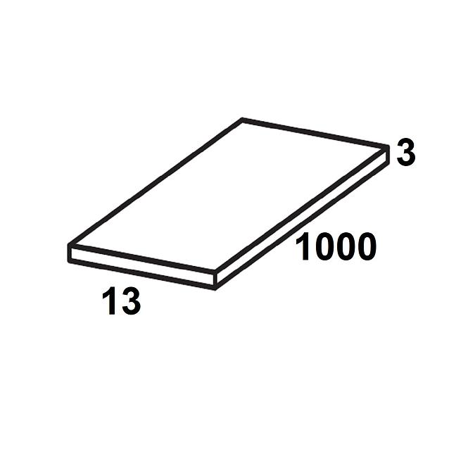 Profil lapos pvc fehér fényes 3x13x1000