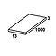 Profil lapos pvc fehér fényes 3x13x1000,2