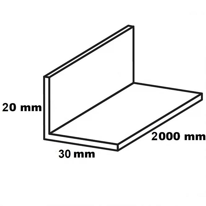 Sarokprofil pvc fekete fényes 20x30x2000