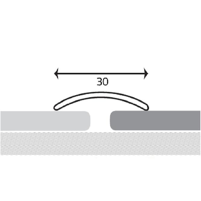 Padlóprofil öntapadós alumínium superior rovere 3.2x30x900
