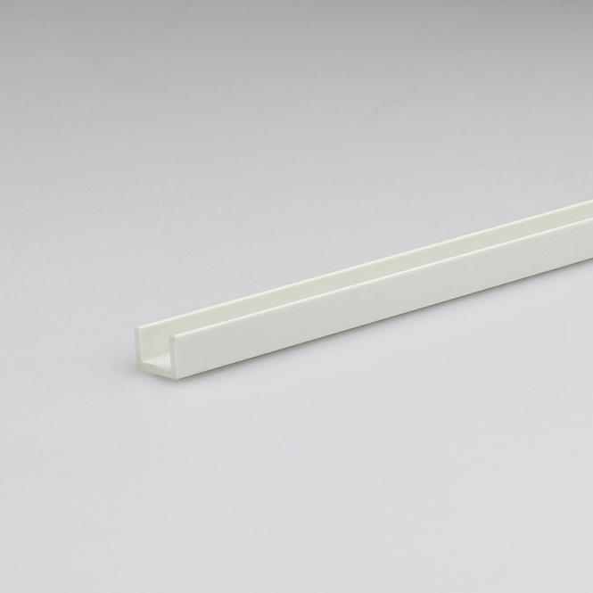 Profil u pvc fehér fényes 6.2x8.7x1000