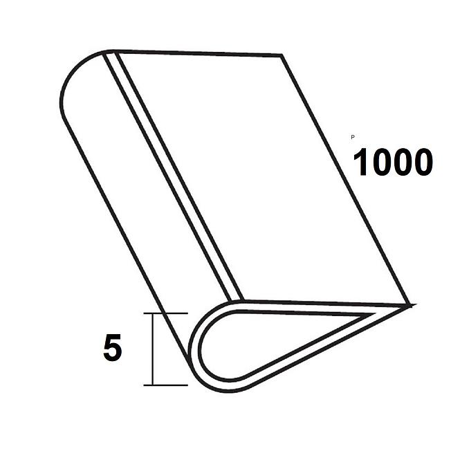 Szorítóprofil pvc fehér fényes 5x1000