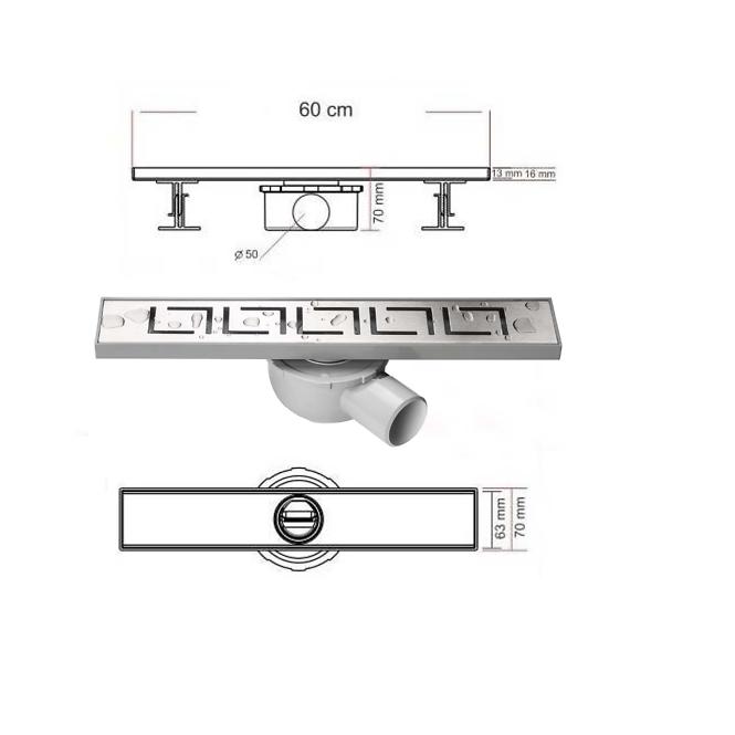Lineáris vízelvezetés Axus L-600 12308