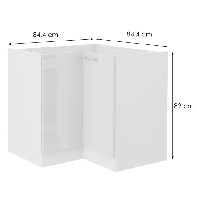 Konyhaszekrény Lara fehér 90x90 Nd 2f Bb,2