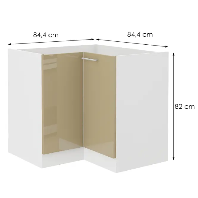 Konyhaszekrény Lara Cappuccino 90x90 Nd 2f Bb,2