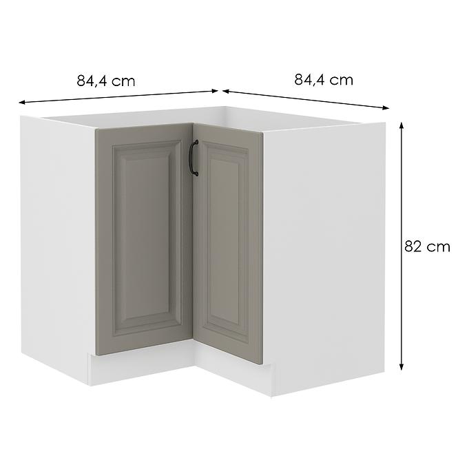 Konyhaszekrény Stilo Claygrey/fehér 90x90 Nd 2f Bb