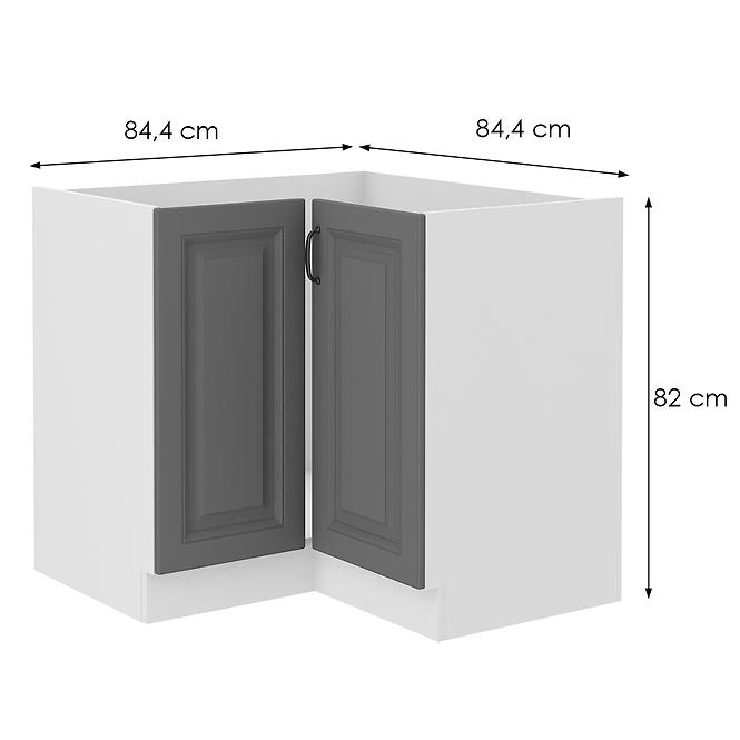 Konyhaszekrény Stilo Dustgrey/fehér 90x90 Nd 2f Bb