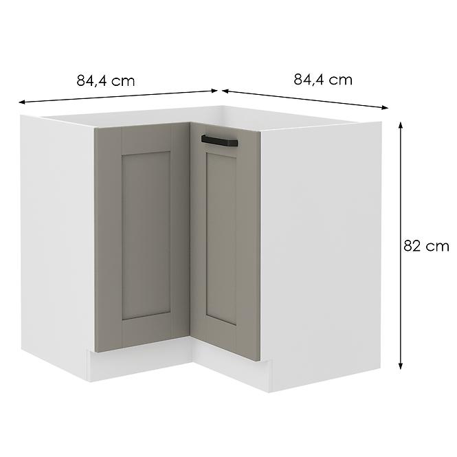 Konyhaszekrény Luna Claygrey/fehér 90x90 Nd 2f Bb